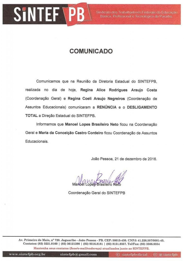 Carta De Comunicado De Desligamento De Funcionario - New 