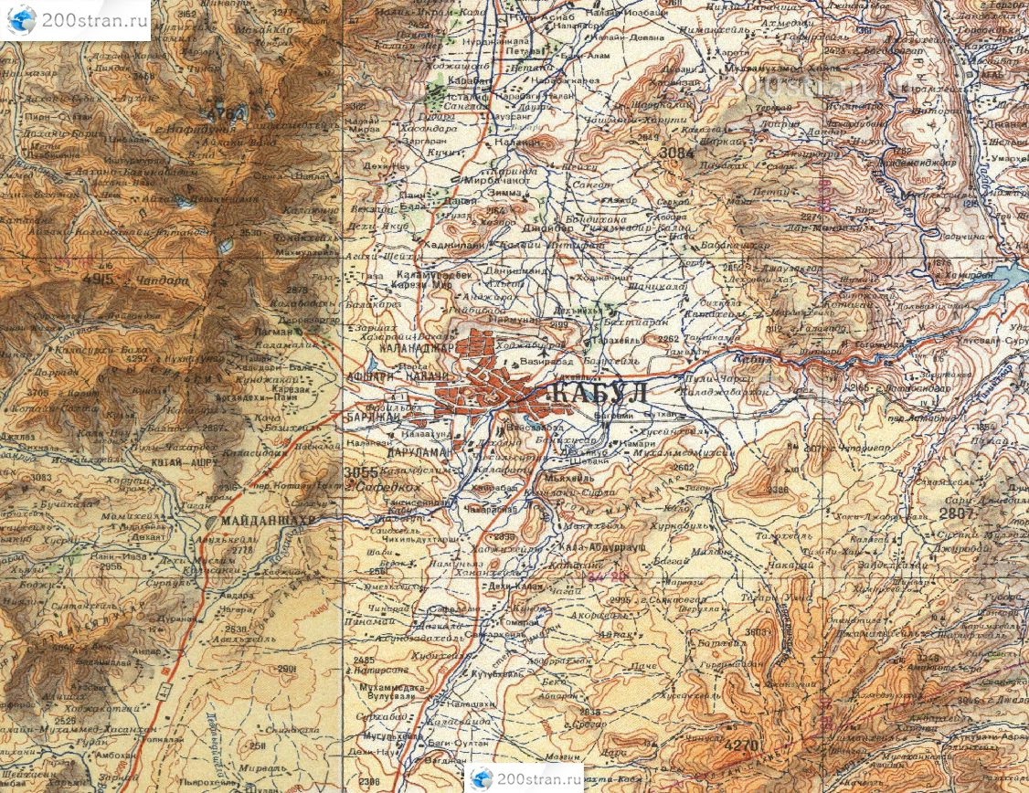 Maybe you would like to learn more about one of these? Karta Okresnostej Kabula Map Of The Environs Of Kabul