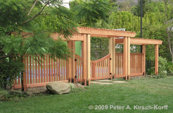 Dafer: Access Grape arbor with swing plans