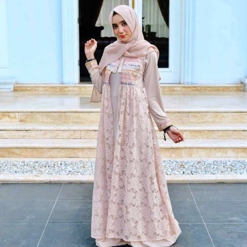  Model  Baju  Gamis Renda  Terbaru 2022 Wanita Galeri Kata