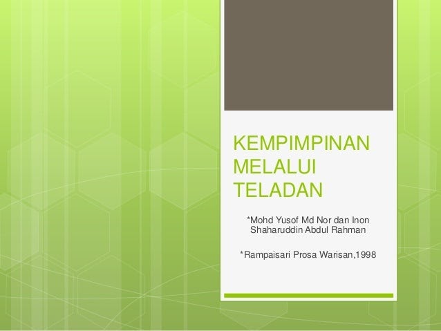 Soalan Kepimpinan Melalui Teladan - Kecemasan q