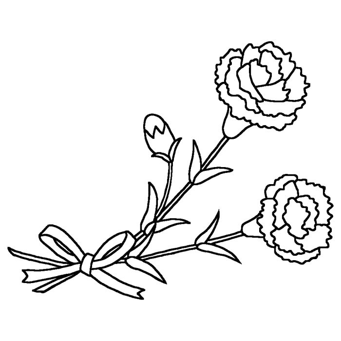 無料印刷可能春の 花 イラスト 白黒 すべての美しい花の画像