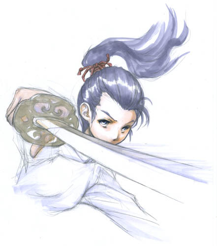 Kasword 刀 ポーズ 女性 イラスト