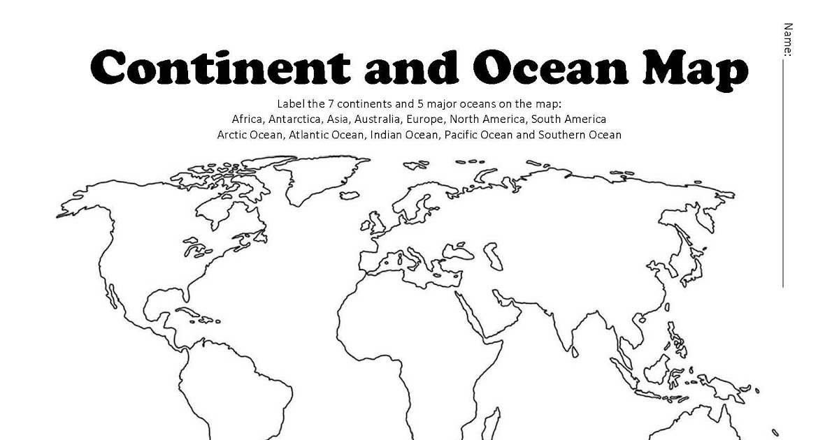 26 Blank Map To Label Continents And Oceans Labels Ideas For You