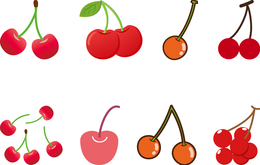 トップ100 さくらんぼ イラスト 無料 美しい花の画像