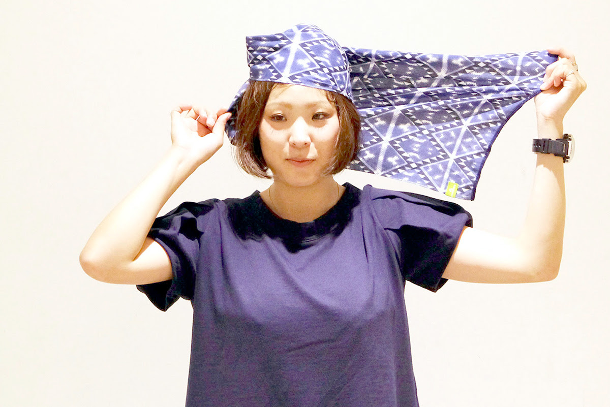 ファッショントレンド 最新手ぬぐい 頭 巻き方 女性