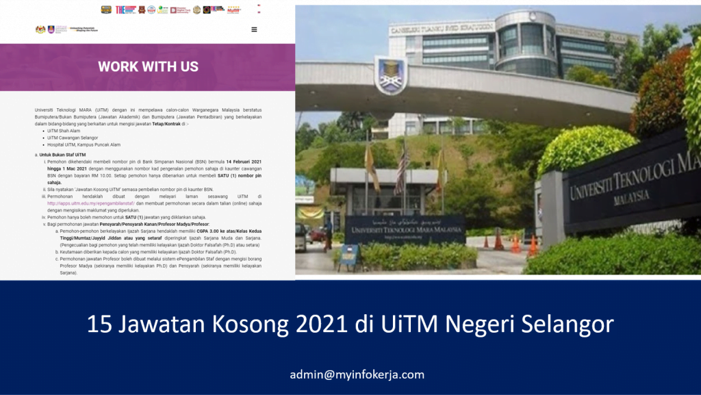 Jawatan Kosong Uitm Terengganu 2021 Surat R