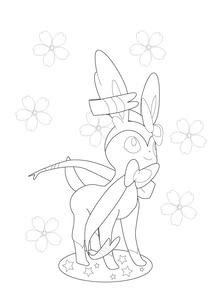 イーブイ 進化 ポケモン 塗り絵