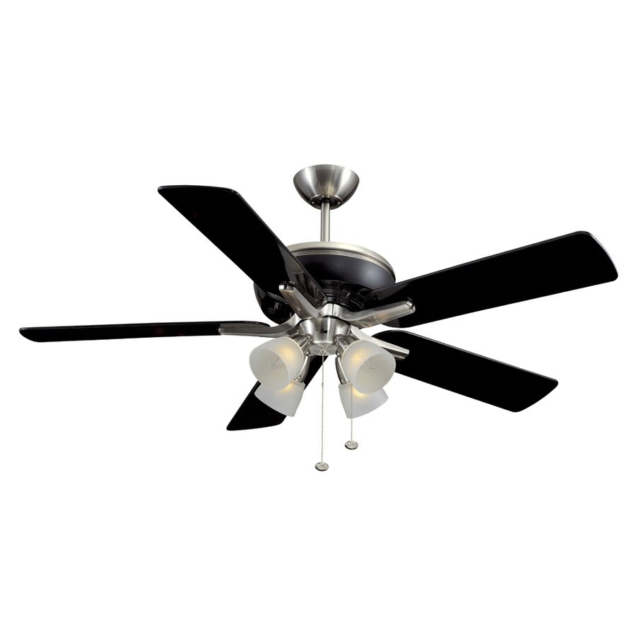 Good price wholesale dimmer switch chinese unique ceiling fan. Harbor Breeze Tiempo 52 In Brushed Nickel Black Downrod Mount Ceiling Fan With Light Kit In The Ceiling Fans Department At Lowes Com