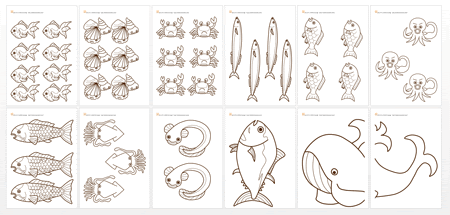 心に強く訴える魚 イラスト フリー 白黒 最高のぬりえ