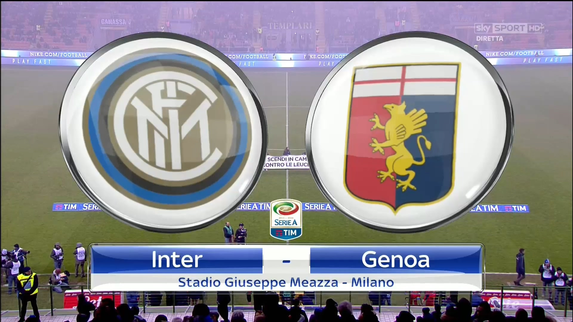 League leaders inter welcomes genoa to the san siro in milan. Futbol Serie A 16 17 Inter Milan Vs Genoa 11 12 2016