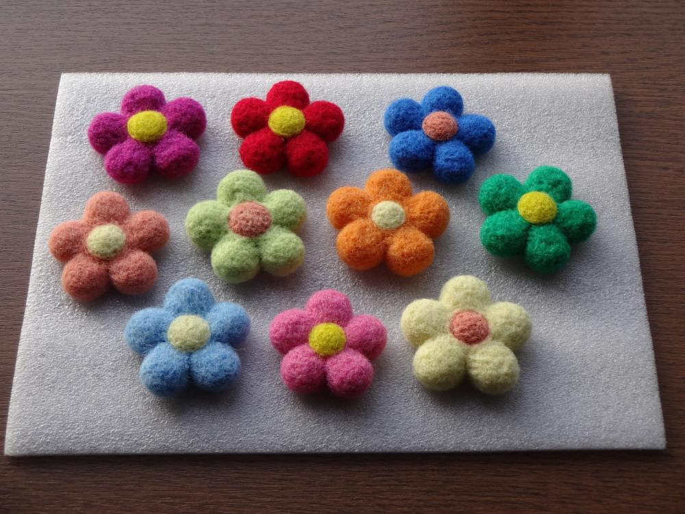 すべての美しい花の画像 ラブリー羊毛フェルト 花 作り方