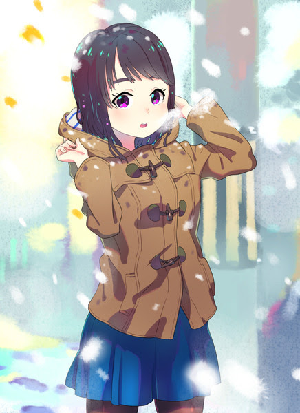 無料イラスト画像 最高ダッフル コート コート 女の子 イラスト