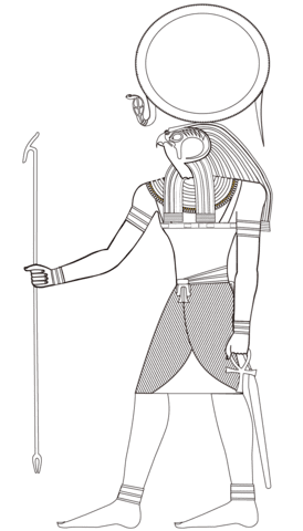 1) students can use the full page printable templates and either draw over the lines (using the gray templates) or cut out the black outlines templates and trace them to make their own characters. Egyptian God Ra Coloring Page Free Printable Coloring Pages