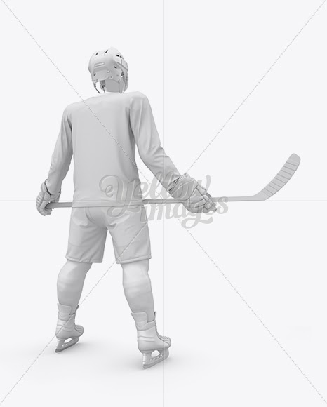 Download Download Men's Full Ice Hockey Kit with Stick mockup (Hero ...