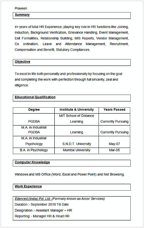 While it is common for human resources staff and officers to scrutinise every single error or flaw in a candidate's cv, sometimes they themselves do not have a. Hr Manager Resume Sample