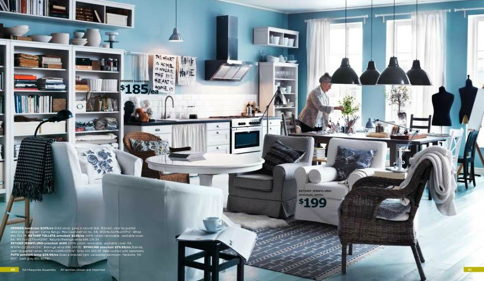 Ikea manufactures furniture and all kinds of household objects. Ikea Blue Living Area Interior Design Ideas