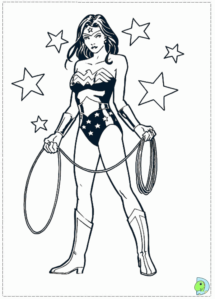 Wonder Woman Coloring Pages Free Printable Coloring And Drawing