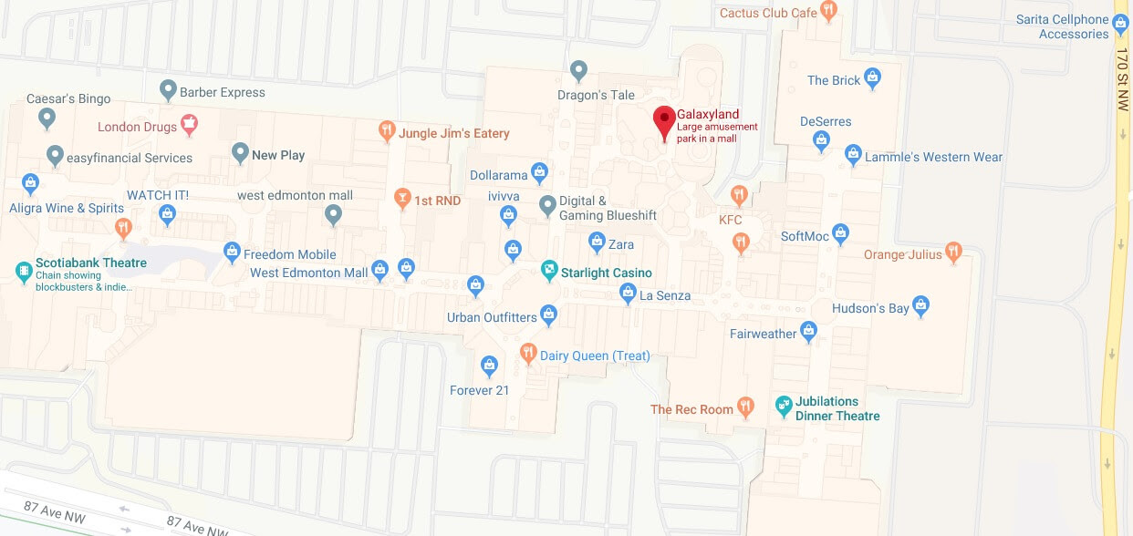 West Edmonton Mall Map