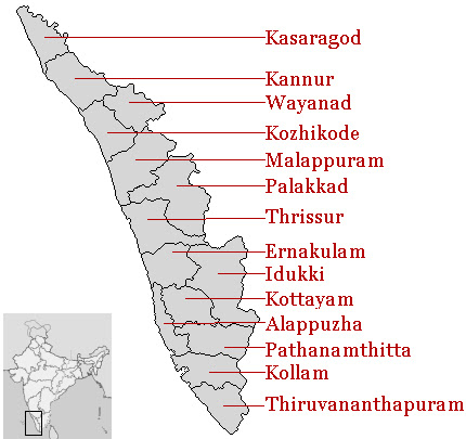 Map of kerala districtwise kerala map pilgrimage centres in kerala. Kerala Districts With Map Kerala Districts Guide List Of 14 Districts In Kerala