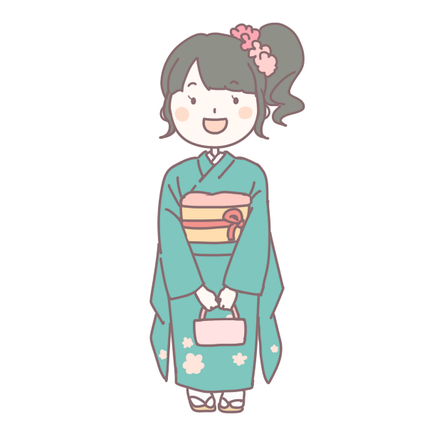 すべての動物の画像 ユニーク着物 イラスト 女
