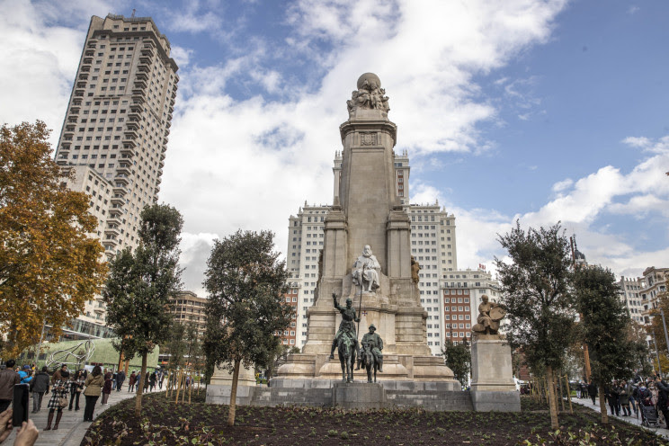 Imagen  - Así luce la nueva Plaza de España de Madrid más verde y peatonal