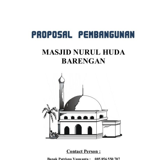 Contoh Cover Proposal Masjid - Lauras Stekkie