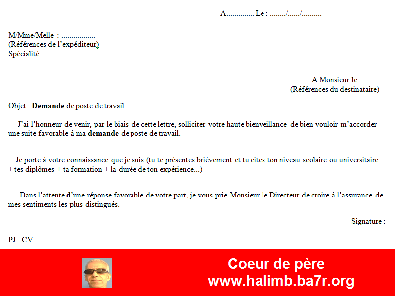 Maybe you would like to learn more about one of these? Exemple De Demande D Emploi J Ai L Honneur Selangor R