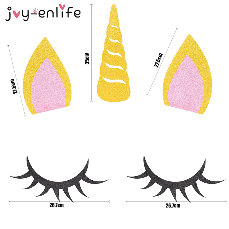 Print out the unicorn horn and ears template. Joy Enlife 1set Unicorn Party Decoration Unicorn Horn Eyelashes Ear Kids Birthday Party Baby Shower Diy Party Backdrop Supplies Party Diy Decorations Aliexpress