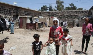 Albergues temporales de la UNRWA para refugiados palestinos. Foto: UNRWA/Taghrid Mohammad