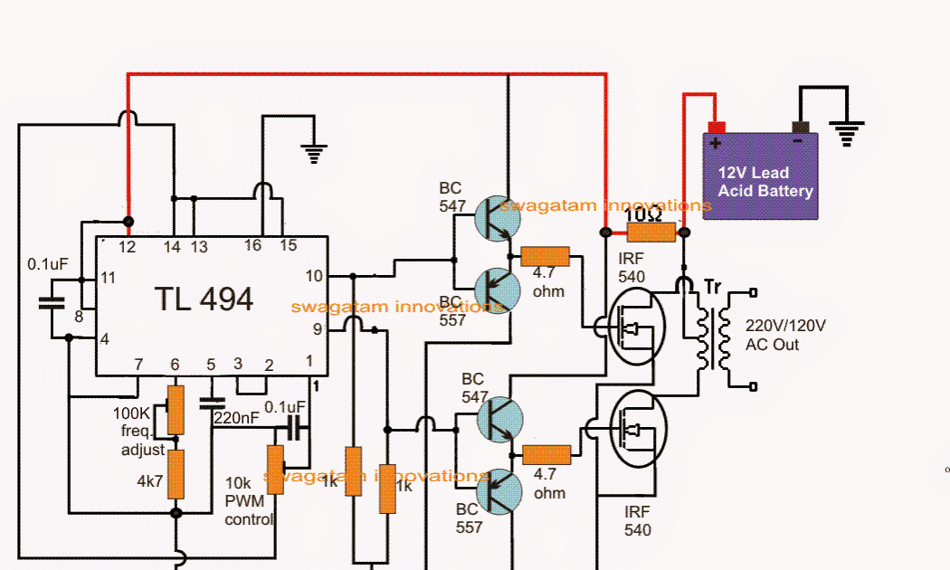 Inverter Circuit Diagram Using Tl494 - Home Wiring Diagram