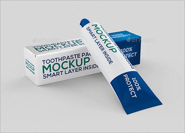 Download Toothpaste Box Mockup Free