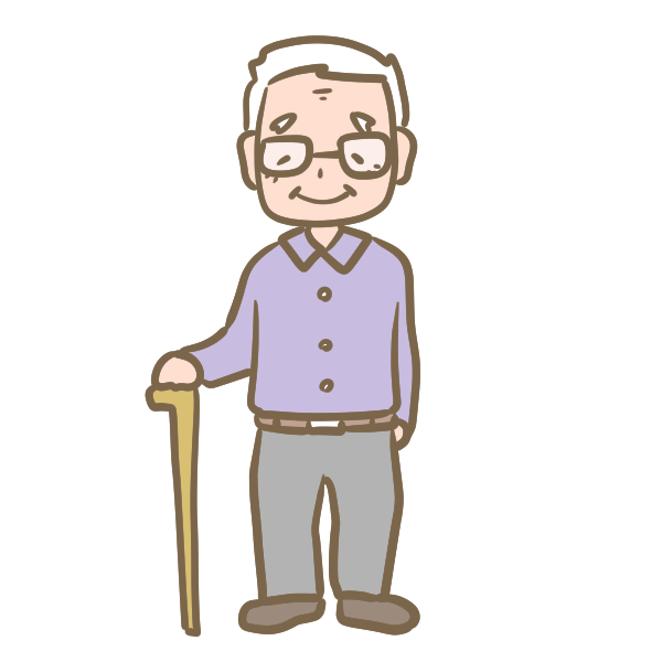 ベスト50 おじいちゃん イラスト メガネ かわいい動物画像