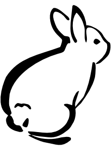 ユニークウサギ イラスト 白黒 無料イラスト集