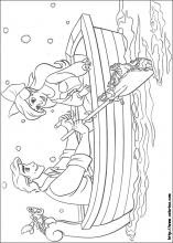 Little mermaid on a little rock underwater: The Little Mermaid Coloring Pages On Coloring Book Info