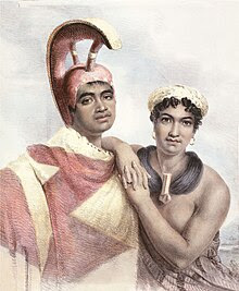 Boki and Liliha, printed by C. Hullmandel; drawn on stone from the original painting by John Hayter, London, 1824.jpg