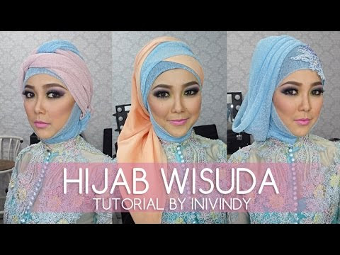 kreasi jilbab segi empat 3 warna 