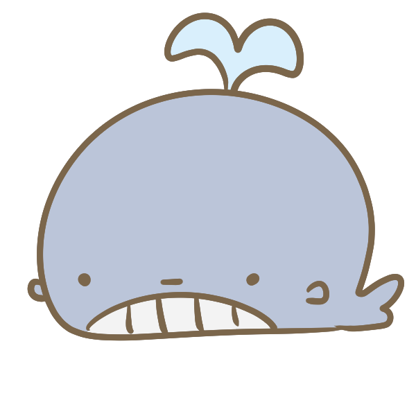 Ngagolak おしゃれ かわいい くじら イラスト