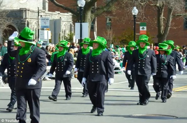 Neighbours: Next door to New York, law enforcement in Morristown, New Jersey, took to the streets in green beards and top hats