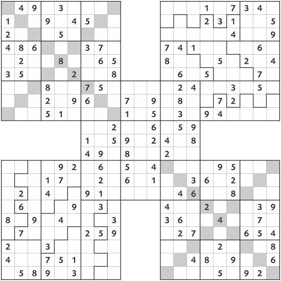 Jahrhunderts veröffentlichten französische tageszeitungen erstmals magische quadrate mit 9×9 feldern und fehlenden zahlen. Samurai Sudoku Leicht 6 Ratsel Sudoku Derstandard At Lifestyle