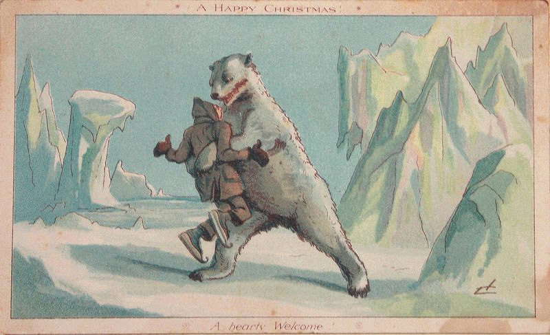 Vintage Christmas Card art 1