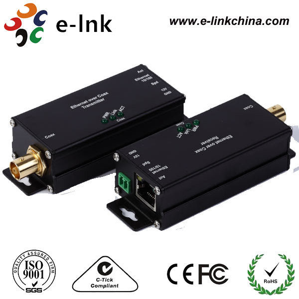 Coaxial cable, or coax (pronounced /ˈkoʊ.æks/) is a type of electrical cable consisting of an inner conductor surrounded by a concentric conducting shield, with the two separated by a dielectric. Mini 1 Channel Ip Ethernet Over Coax Cable Extender Converter Rj45 Bnc Connector