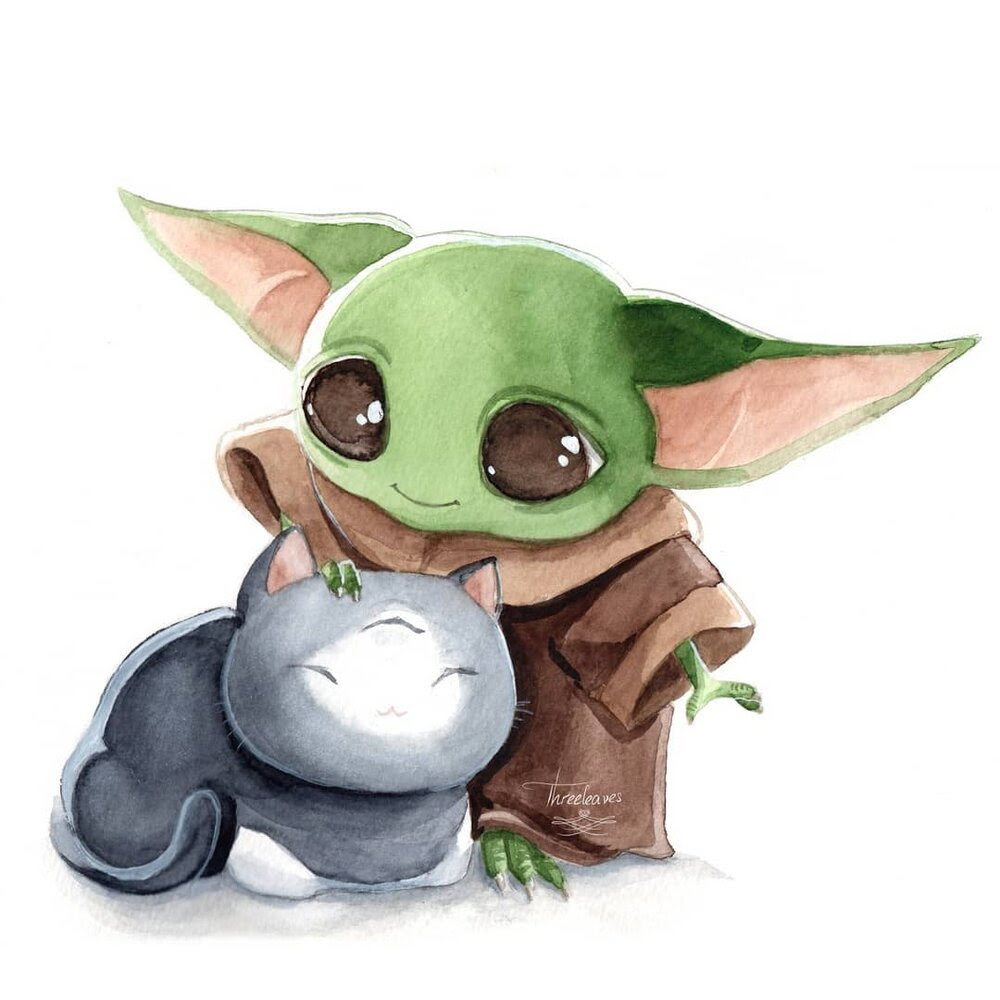 Cartoon Media Cartoon Baby Yoda Drawing Easy