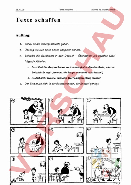Bildergeschichte Der Wehrhafte Schneemann : 4teachers ...