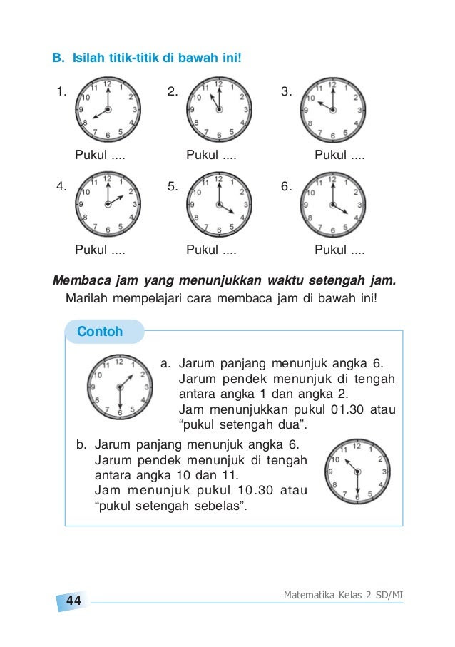 Soal Matematika Kelas 4 Sd Bab 5 Pengukuran Sudut Waktu Panjang