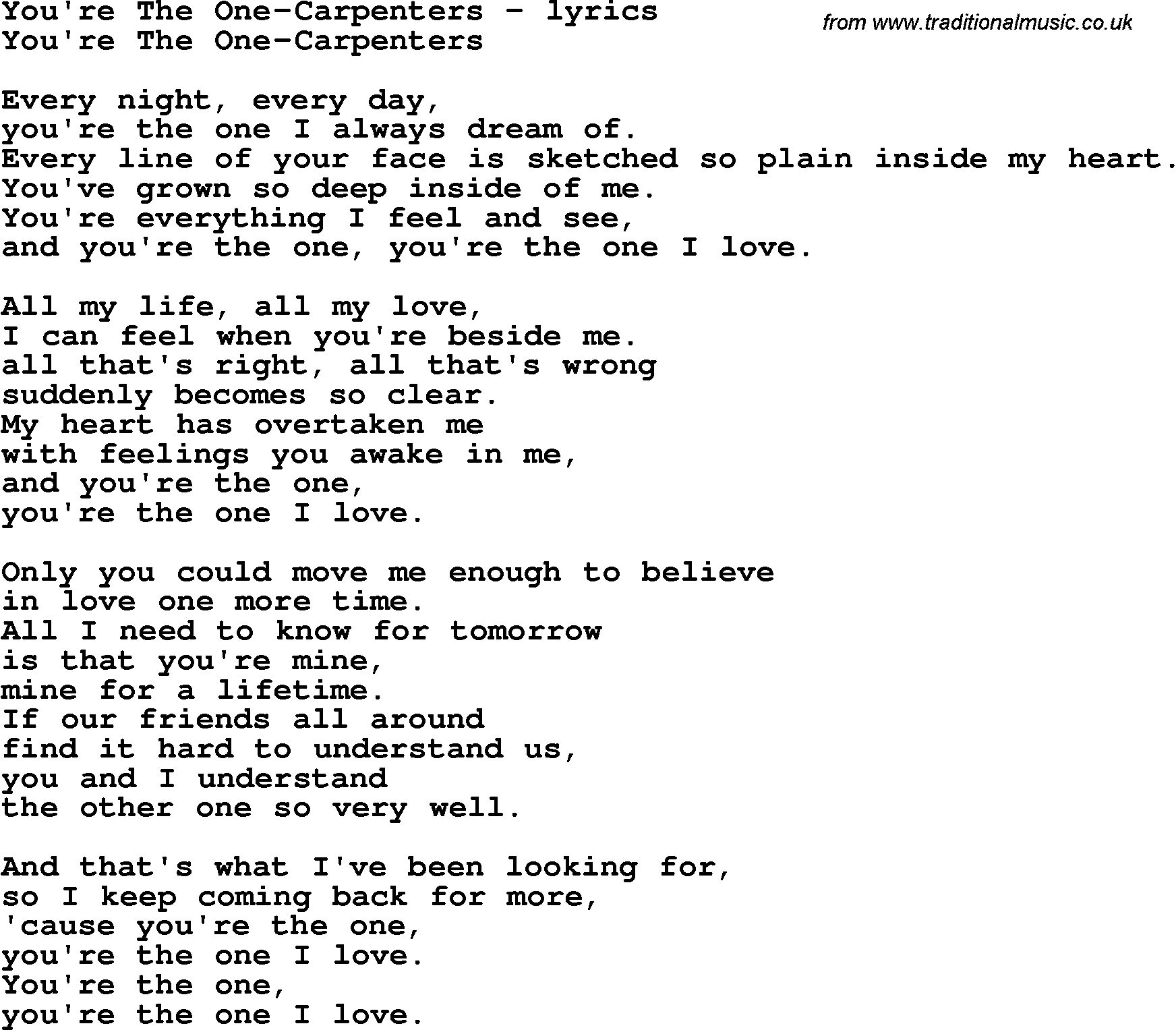 The One That You Love Lyrics Love Quotes