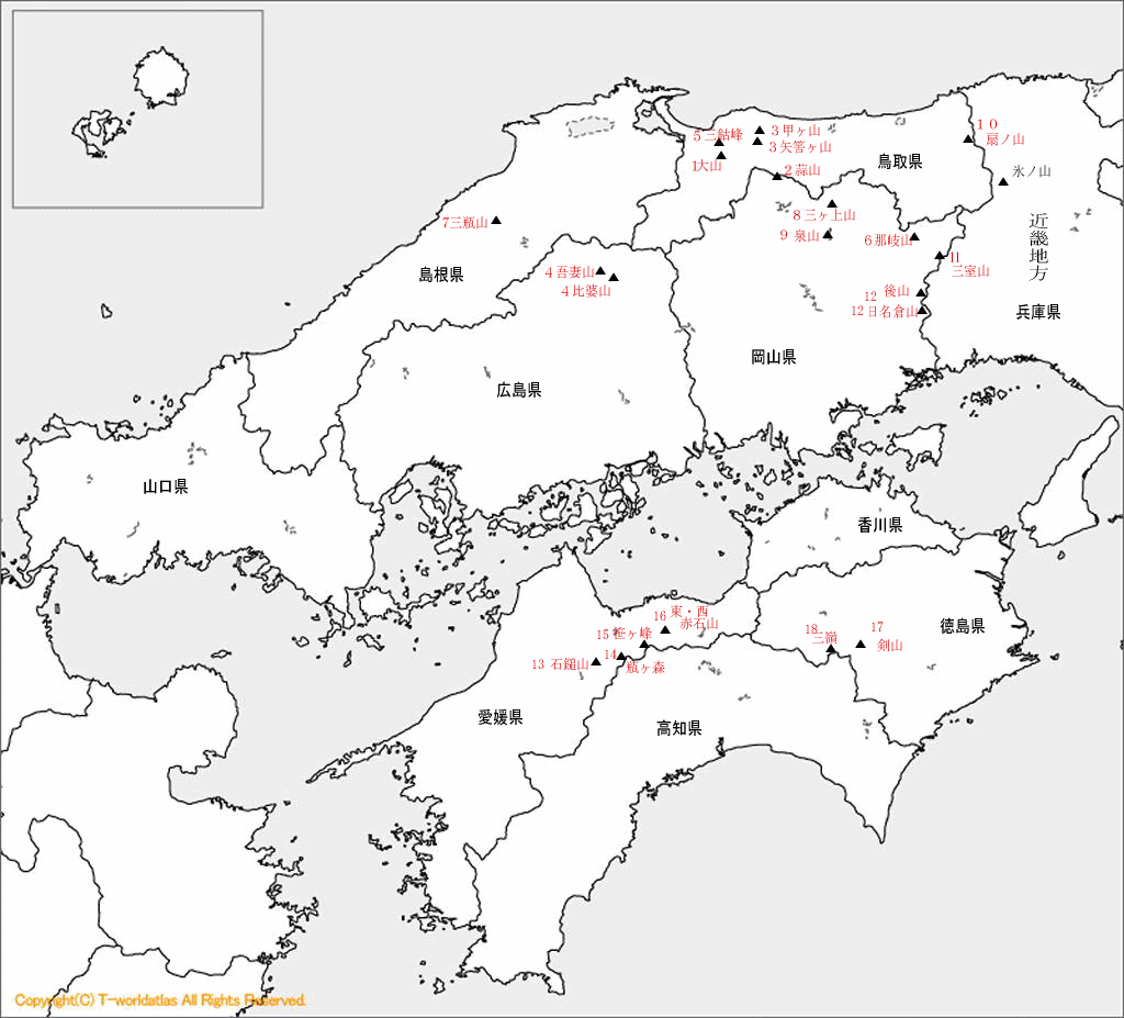 100以上 地図 中国 四国 地方 地形 Josspixu1q5