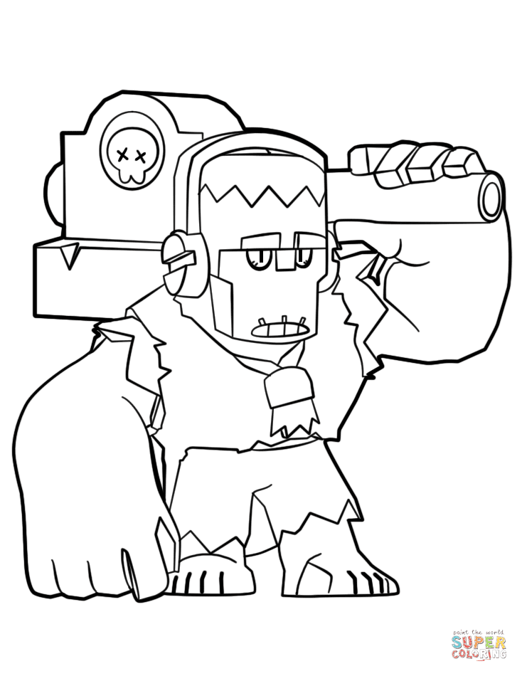 Printable Brawl Stars Coloring Pages Leon Coloring And Drawing - frank brawl stars zeichnen
