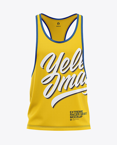 Download Free Men's Racer-Back Tank Top Mockup - Front View (PSD)