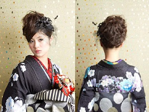 心に強く訴える 振袖 黒 髪型 ヘアスタイルギャラリー